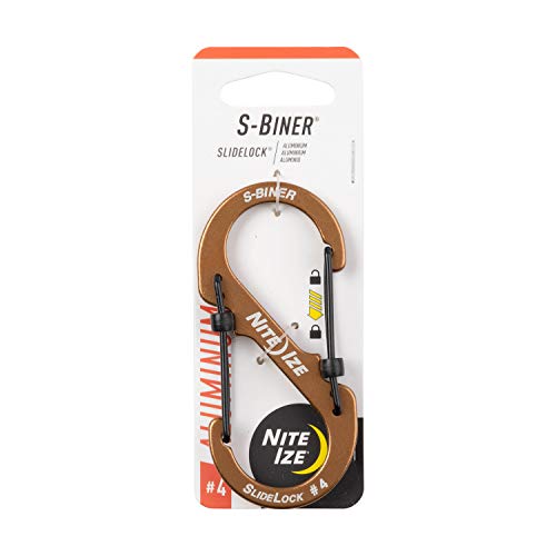 Nite Ize LSBA4-29BG-R6 S-Biner SlideLock Doppelverriegelungs-Karabiner, schwarz, Size #4 von Nite Ize