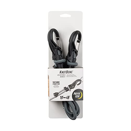 Nite-ize KBB9-01-R3 KnotBone Seil mit Karabiner-Clip-Enden + verstellbare Länge 25,4 cm – 121,9 cm, Größe #9 Bungee, Schwarz, Size #9 Nite-ize KBB9-01-R3 KnotBone Seil mit Karabiner-Clip-Enden + verstellbare Länge 25,4 cm – 121,9 cm, Größe #9 Bungee, Schwarz, Size #9 von Nite Ize