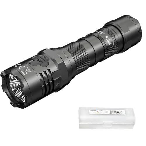 NITECORE P20iX 4000 Lumen USB-C wiederaufladbare taktische Taschenlampe mit LumenTac-Batterie-Organizer von Nitecore