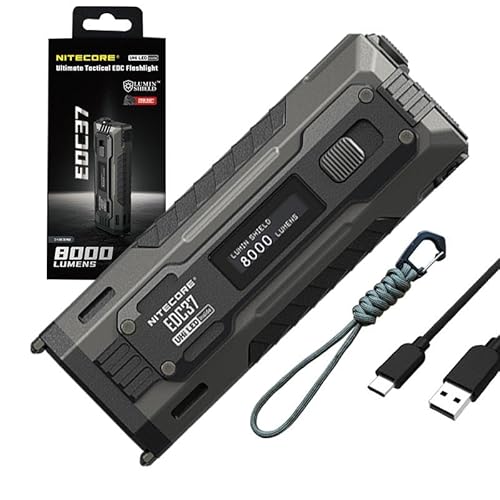 Nitecore EDC37 EDC37 Ultimate EDC Taschenlampe: doppelte Leistung - 8.000 Lumen x 8000 mAh mit Eco-Sensa USB-C-Ladekabel Nitecore EDC37 EDC37 Ultimate EDC Taschenlampe: doppelte Leistung - 8.000 Lumen x 8000 mAh mit Eco-Sensa USB-C-Ladekabel von Nitecore