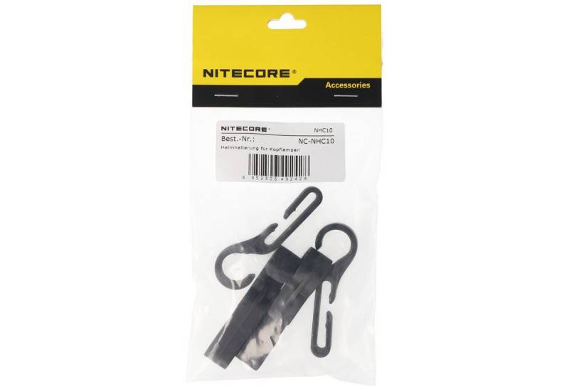 Nitecore LED Taschenlampe Nitecore Helmhalterung NHC10 4 Stück schwarz Best.-Nr. NC-NHC10 Helmh von Nitecore