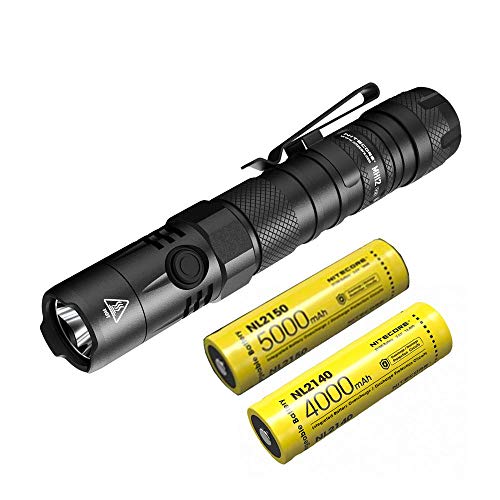 Nitecore MH12 V2 CREE XP-L2 V6 LED-Taschenlampe, 1200 Lumen, 21700 Batterie (im Lieferumfang enthalten) + NL2140 21700 4000 mAh Akku von Nitecore