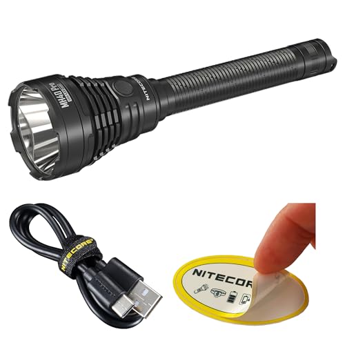 Nitecore MH40 Pro 3500 Lumen Weitwurf-Taschenlampe mit USB-C-Akku, Druckschalter und Aufkleber von Nitecore
