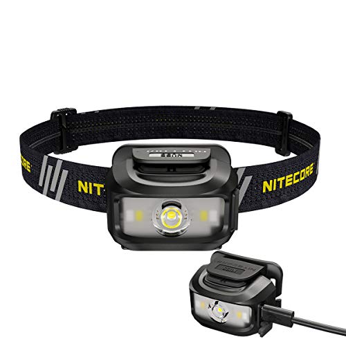 Nitecore NU35 Headlamp, Dual Power Source, Long Runtime, USB Rechargeable, Battery Included, Eco-Sensa Type-C USB charging cable included von Nitecore