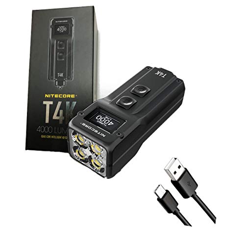 Nitecore T4K Type-C Rechargeable Keychain XP-L2 Flashlight - 4000 Lumen Nitecore T4K Type-C Rechargeable Keychain XP-L2 Flashlight - 4000 Lumen von Nitecore