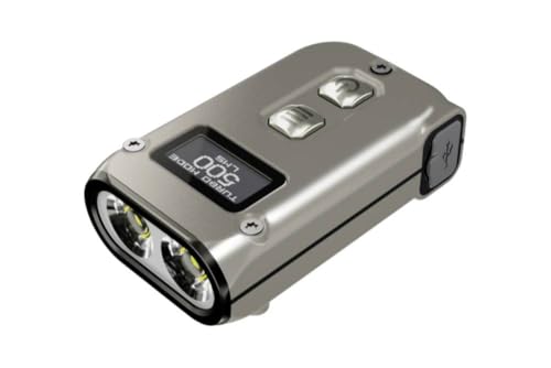Nitecore TINI 2 Titanium, kleine Taschenlampe, USB-C-ladbare LED-Taschenlampfe, 500 Lumen in 5 Stufen, bis 600 h Leuchtdauer von Nitecore