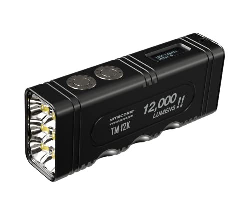 Nitecore Taschenlampe TM12K inkl. Akkubatterie, 12000 Lumen, 250 m Leuchtweite, USB-C, LED Lampe für Outdoor, schwarz von Nitecore