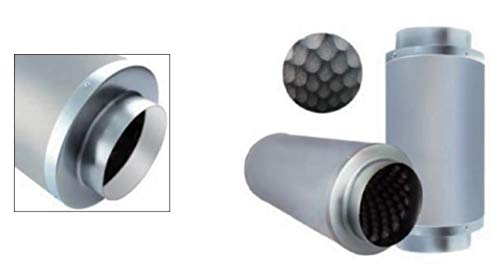 Nito GmbH Schalldämpfer für Abluftanlagen ideal für Growboxen und Growräume: 100/150 / 200/315 mm Anschluss Durchmesser (150 mm Anschluss) von Nito GmbH