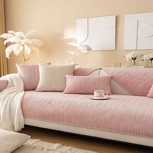 Aus Weichem Chenille Sofabezug 1/2/3/4 Sitzer L Form Sofa Couch überzug Ecksofa, Sofa überzug, Universelle rutschfeste Sofa Überwurf, Strukturierte Sofaschoner für Wohnzimmer von Nitoope