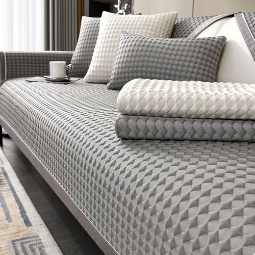 Sofa Überzug, Sofabezug Couch Überzug 3 Sitzer, Summer Cool Sofa Cover, Anti Rutsch Couch für L Form Sofaschoner Chaiselongue Ecksofa 2 Sitzer Schonbezüge Wohnzimmer von Nitoope