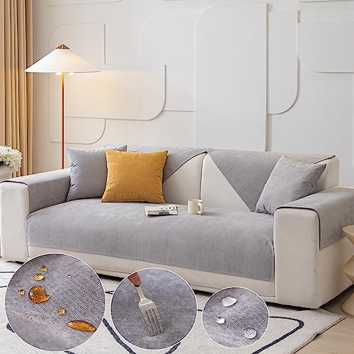 Sofabezug Wasserdicht Sofabezüge, Sofa Überzug l Form ecksofa Sofabezug 2/3/4 Sitzer, Rutschfester Sofaschoner, Sofa/Couch Überwurfdecke Sofaschutz Katze/Hunde von Nitoope