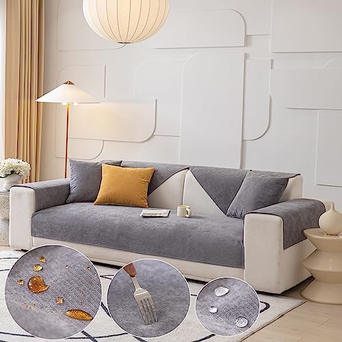 Sofabezug Wasserdicht Sofabezüge, Sofa Überzug l Form ecksofa Sofabezug 2/3/4 Sitzer, Rutschfester Sofaschoner, Sofa/Couch Überwurfdecke Sofaschutz Katze/Hunde von Nitoope