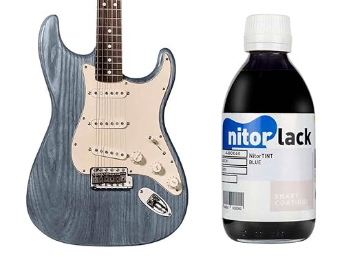 Gitarren Beize / Woodstain Blue / Blau auf Nitrobasis 250 ml Flasche von Nitor