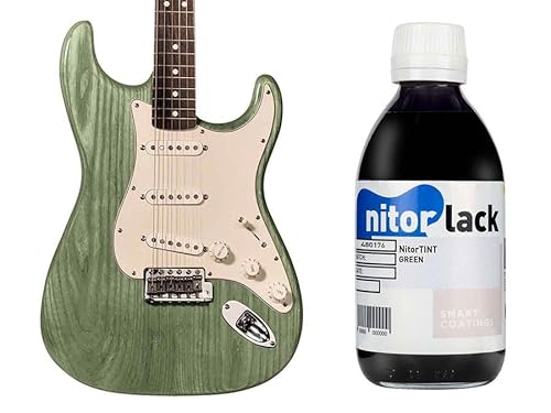 Gitarren Beize / Woodstain Green / Grün auf Nitrobasis 250 ml Flasche von Nitor