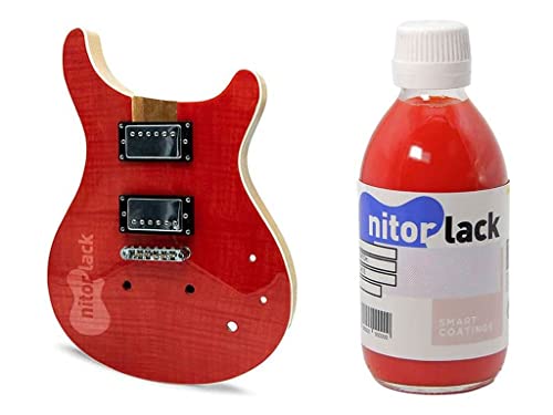 Gitarren Beize/Woodstain Scarlet Red auf Wasserbasis 250 ml Flasche von Nitor