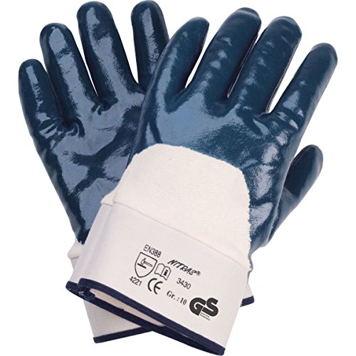 144 Paar NITRAS 3430 Nitril Handschuh blau Stulpe, Gr.: 10 von Nitras