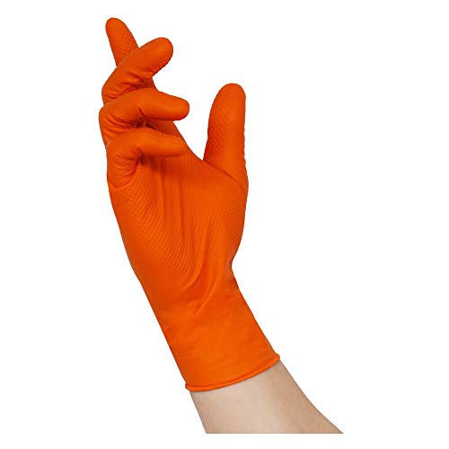 50× Handschuhe Nitras -ToughGrip N- Orange, XL von Nitras