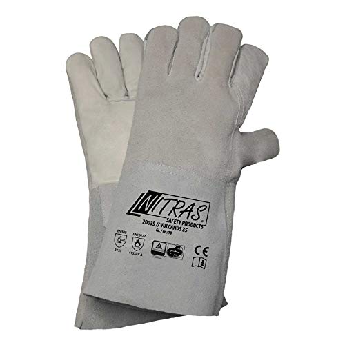 NITRAS 20035 Vulcanus Schweisserhandschuhe 5-Finger-Handschuhe div. Größen, Größe:11 (XXL) von Nitras