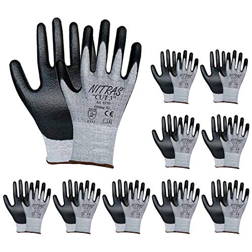 NITRAS 6350 CUT 3 Schnittschutzhandschuhe Arbeitshandschuhe Handschuhe - 10 Paar, Größe:7 NITRAS 6350 CUT 3 Schnittschutzhandschuhe Arbeitshandschuhe Handschuhe - 10 Paar, Größe:7 von Nitras
