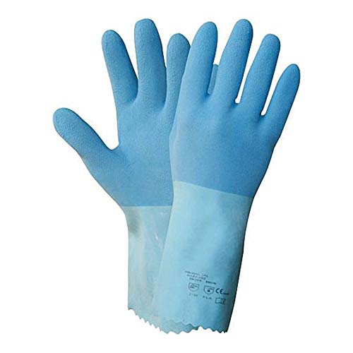 NITRAS 1611 Blue Power Grip Latexhandschuhe, Arbeitshandschuhe, Schutzhandschuhe - 12 Paar, Größe:8 (M) von NITRAS