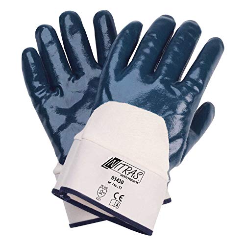 Nitrilhandschuhe 03430 3/4 Beschichtung Arbeitshandschuhe Gartenhandschuhe Handschuhe - 12 Paar, Größe:10 (XL) von Nitras