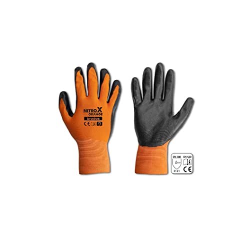 Gartenhandschuh Montage- Arbeitshandschuhe Gr 10 orange (1 Paar) von Nitro X