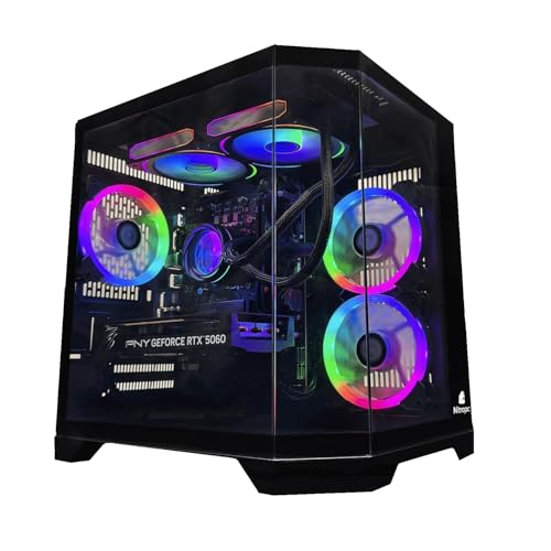 NitroPC - Gaming PC Advanced Gold Plus (AMD Ryzen 5 5500 6/12 4.2GHz, GTX 1660 SUPER 6GB, RAM 16GB, SSD 480GB + HDD 2TB, Windows 11 Home, Beleuchtung RGB, WiFi) Gamer PC, Desktop Computer von NitroPC