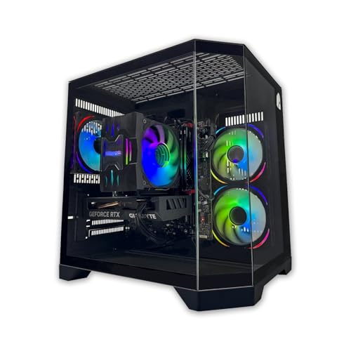 NitroPC - Gaming PC Advanced Nitro (Intel Core i5 12400 6/12 4.4GHz, RTX 3050 8GB, RAM 16GB, M.2 512GB + HDD 1TB, Windows 11 Home, WiFi) Gamer PC, Desktop Computer von NitroPC