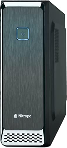 NitroPC - PC Office Silver (AMD Ryzen 5 4650G 6/12 4.2GHz, RX Vega 7, RAM 16GB, M.2 512GB + HDD 2TB, Windows 11, WiFi) Büro PC, Desktop PC, Arbeit Computer von NitroPC