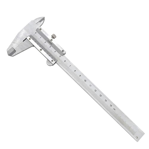 Vernier-Bremssattel, Hochpräzises Kohlenstoffstahl-Metall-Vernier-Messwerkzeug Nonius-Messschieber 0-150mm mit Feststellschraube für Haushalt und Industrie Messung von Nityunn