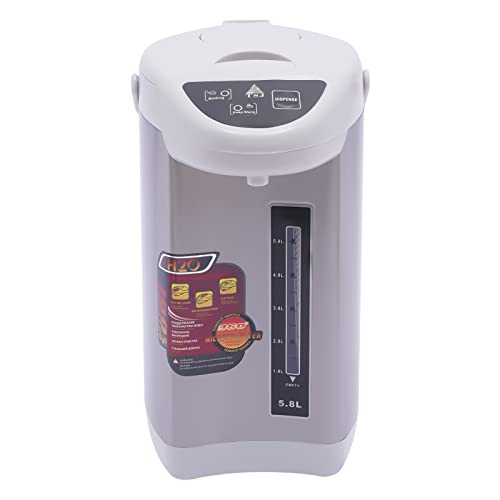 Edelstahl Wasserkocher und Wärmer 4L, Elektrischer Thermoskrug mit Tastensteuerung, 750W Heißwasserspender Wasserkocher, Heißwasserspender Thermoskanne für Zuhause, Büro, Hotel (Grau) von NiuLifeya