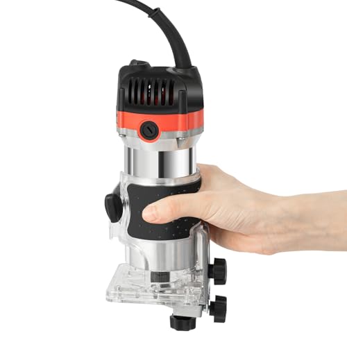 Router Werkzeug, Elektrische Hand Holzfräse, 220V, 800W Einhand Fräse, 30.000 U/min, Tragbare Handfräse mit Koffer fürHolzfräsen, Holznuten, Handfertigung, Holzverarbeitung von NiuLifeya