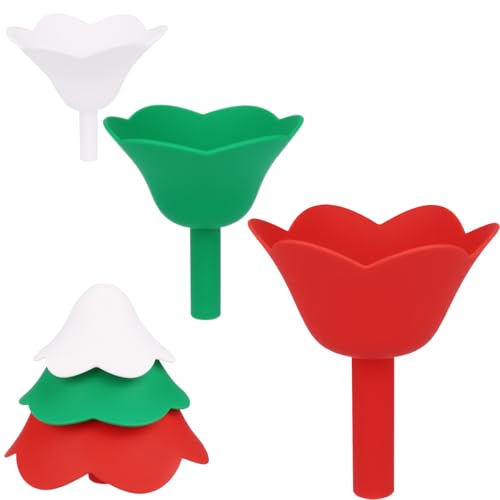 Silikon Blumen Trichter 3er Set - Faltbare Flexible Küchentrichter für Öl, Flüssigkeitsträger & Flaschen Nachfüllen Silikon Blumen Trichter 3er Set - Faltbare Flexible Küchentrichter für Öl, Flüssigkeitsträger & Flaschen Nachfüllen von NiuXTool