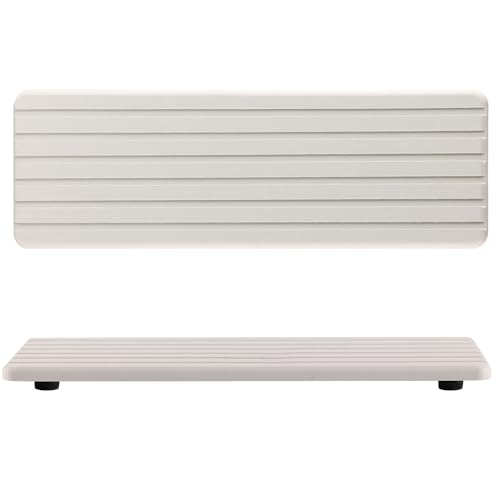 NiuYichee 2 Stück 30.5 cm Badezimmer-Waschtisch-Tabletts mit Rillen, Küchen-Seifentablett, wasserabsorbierender Stein für Pflanzen und Kosmetikflaschen im modernen Zuhause von NiuYichee