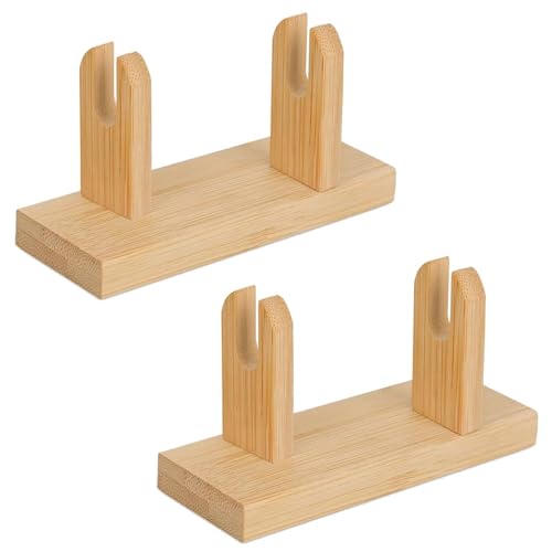 Niuhong 2 Pcs Japanischer Fächerhalter Chinesischer Fächerständer Holz Faltbarer Chinesischer Stil Display-Halter Dekorative Handfächer Sockel Hölzerner Ständer Faltfächer Ständer Dekoration (A) von Niuhong