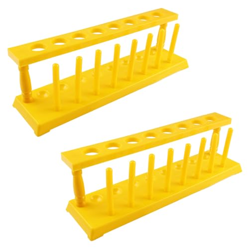 Niuhong 2 Pcs Röhrchen Halter Zentrifuge Röhren-Halter Reagenzglas-Halter Reagenzglasgestell 8 Löcher Reagenzglas Halterung Reagenzgläsern Reagenzgläser Halter Kreative Wissenschaftliche Experimente von Niuhong