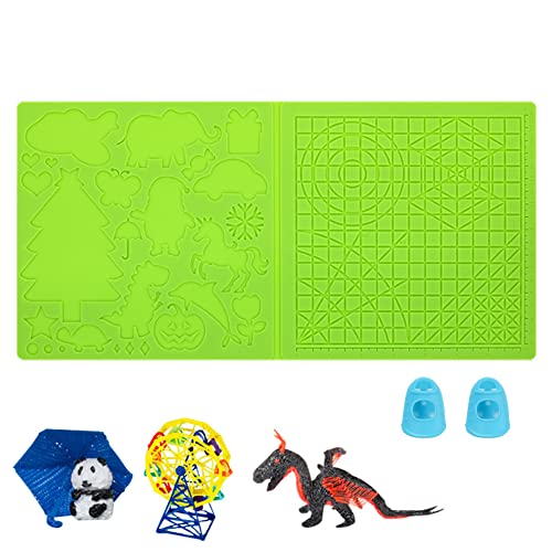Niuhong 3D Stift Silikon Pad Druckstift Matte 3D Stiftmatte Stift Silikonmatte Kinder Anfänger 3D Druck Stift Vorlage 3D-Stifte Zeichenwerkzeuge Stiftkünstler Unterhaltung Lernen Mit 2 Fingerschutz von Niuhong