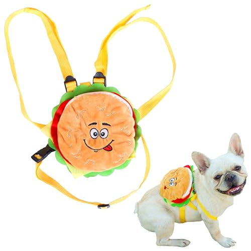 Niuhong Hunderucksack Wanderwanderung Hunde Kleiner Rucksack Niedliche Hund Satteltasche Gurte Verstellbaren Haustier Sattelbeutel Snack Aufbewahrung Outdoor Reisen Wandern Camping Training (Hamburg) von Niuhong
