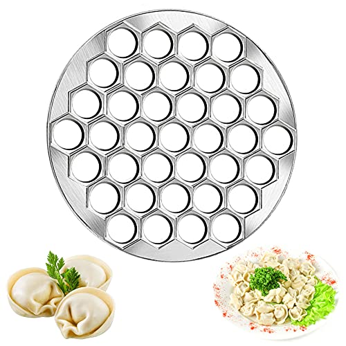 Niuhong Teigpresse Gefüllte Teigtaschen Nudel Ravioli Form Pelmeni Fleisch Ravioli Maker Mold DIY Knödel-Hersteller Shaper Manuelle Teigtaschenform Klöße Dough Press Backen Pelmeni-Form Metallform von Niuhong