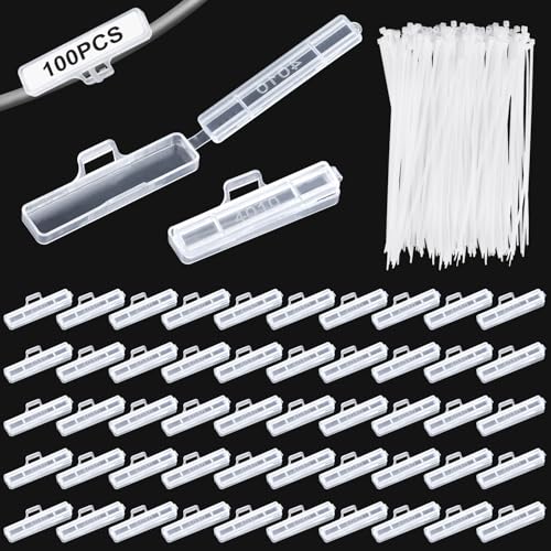 Niuny Kabelbeschriftung Clip Kabel Beschriftung Clip 100Stk Kabeletiketten Kabelmarker Kabelmarkierung Weiß Wasserfest mit Kabelbinder für Kennzeichnung und Sortierung von Kabeln Aller Art Niuny Kabelbeschriftung Clip Kabel Beschriftung Clip 100Stk Kabeletiketten Kabelmarker Kabelmarkierung Weiß Wasserfest mit Kabelbinder für Kennzeichnung und Sortierung von Kabeln Aller Art von Niuny