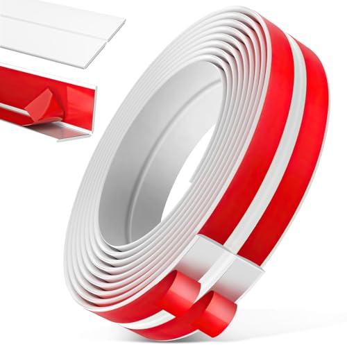 Niuny Kantenschutz Selbstklebend Eckleiste Weichsockelleiste Selbstklebend 6M Winkelleiste Zierleiste Wandleisten PVC Winkelprofil Zierleisten Küchenabschlussleiste Abschlussleiste für Eckenschutz von Niuny