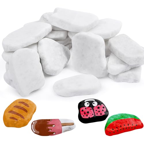 Niuny Steine zum Bemalen 20Stk 3-5cm Flache Steine Bemalen Set Kinder Dekosteine Weiß Glatte Kieselsteine zum Bemalens Flach Naturstein Malsteine Marmorkies Weiß für Bunte Malerei Dekoration Basteln Niuny Steine zum Bemalen 20Stk 3-5cm Flache Steine Bemalen Set Kinder Dekosteine Weiß Glatte Kieselsteine zum Bemalens Flach Naturstein Malsteine Marmorkies Weiß für Bunte Malerei Dekoration Basteln von Niuny