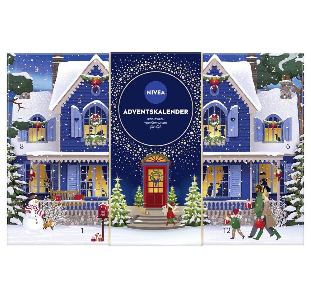 Nivea Adventskalender NIVEA Adventskalender 2025 mit 24 Pflege-Überraschungen (24-tlg), Pflege-Adventskalender mit NIVEA & Labello Highlights von Nivea