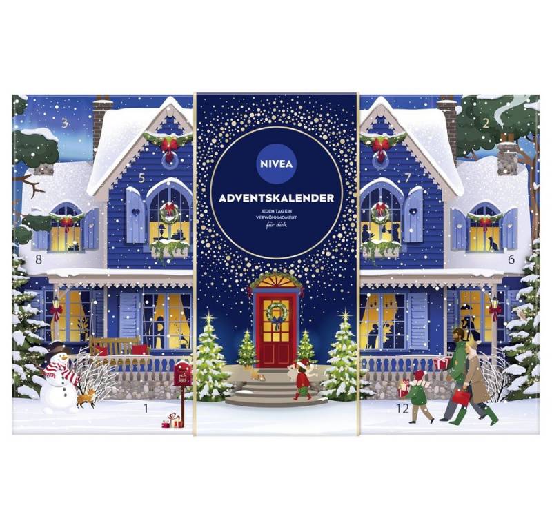 Nivea Adventskalender NIVEA Adventskalender 2025 mit 24 Pflege-Überraschungen (24-tlg), Pflege-Adventskalender mit NIVEA & Labello Highlights von Nivea