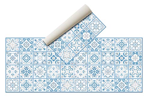 Nivellpublicitari Hydraulic Vinylteppich (200 x 80 cm, blau), Größen, Teppich für Küche, Badezimmer, Teppich für Esszimmer, Schlafzimmer, Schwamm und PVC-Boden... von Nivellpublicitari