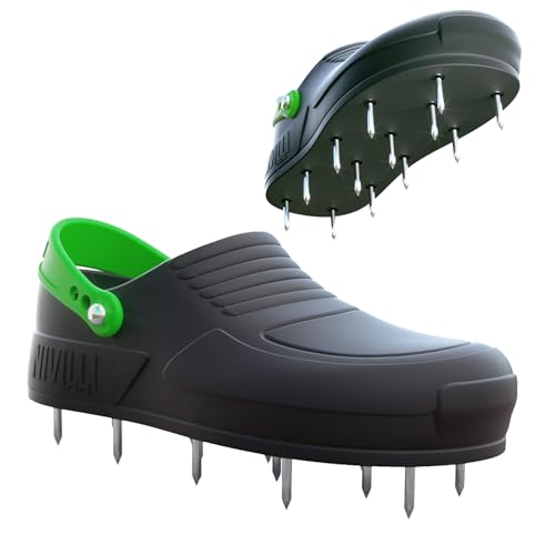 Nivilli AIR - Nagelschuh-Clog, Rasenlüfterschuhe zum einfachen aerifizieren oder entlüften des Rasen. (Big 42-46 EU) von Nivilli