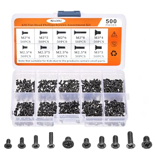 Nivithi 500 STK M2 M2.5 M3 Schrauben Set,PC Schrauben Set,Laptop Schrauben,Mini Schrauben Set,M2 SSD Schraube,M2 Schrauben Set,HDD Schrauben,Universal Kreuzschlitzschrauben für PC Teile und PC Part Nivithi 500 STK M2 M2.5 M3 Schrauben Set,PC Schrauben Set,Laptop Schrauben,Mini Schrauben Set,M2 SSD Schraube,M2 Schrauben Set,HDD Schrauben,Universal Kreuzschlitzschrauben für PC Teile und PC Part von Nivithi