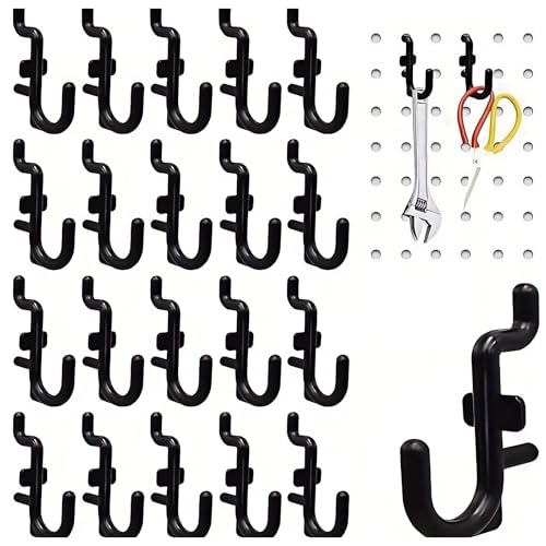 Nivithi 50 J-Form Pegboard Hooks Kit,0,6CM LÖCHER,Peg Board Organizer Accessories und Lochwand Haken,Peg Board Hooks sind ideal für als Peg Board Hooks for Lochwand Zubehör,2.5 cm Lochabstand von Nivithi