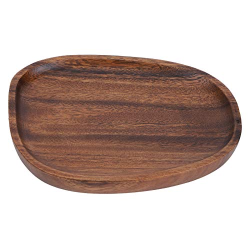 Nivvity Holzteller, unregelmäßige Holzablage Tablett Snack Obst Organizer Tisch Zubehör Fast-Food-Teller Dekoration(16x13cm) von Nivvity