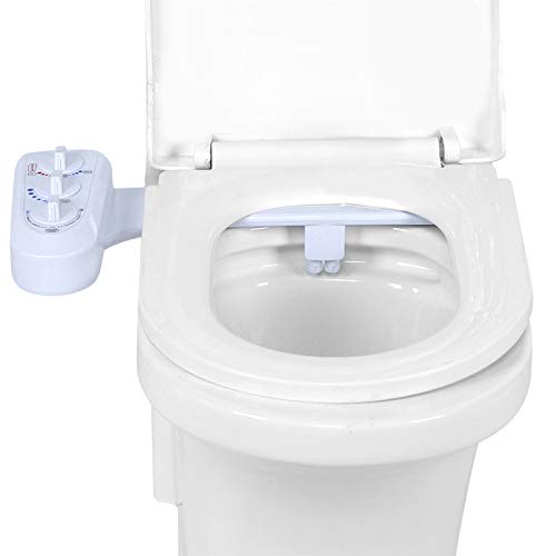 Nivvity Toilet Seats Bidet, Toilet Attachment,Bathroom Intelligent Non‑Electric Cold Hot Water Toilet Bidet Sprayer Set with Double Nozzle Bathroom Accessory(EU: 3/8 Thread) von Nivvity